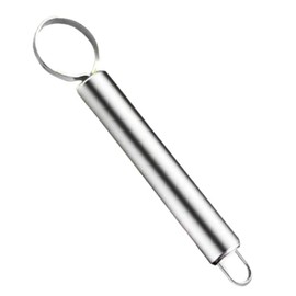 Peach Pitter Tool, Multipurpose Corer Pitter Peach Pit Stainless Steel Fruit Core Remover Tool Pear Seed Cutter Fruit Core Remove Pit for Kitchen, Silvery