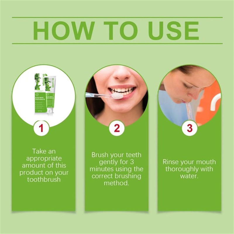 Aloevera Toothpaste Minty Flavour Cleaning Toothpaste Helps Deep Cleaning Teeth