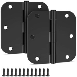 TOKPLNU 3 Inch Matte Black Door Hinges, 2 Pack Heavy Duty Stainless Steel, Modern Style