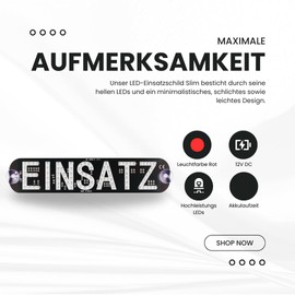 Front Warning System Operation Sign Roof Patch LED Sign Fire Brigade Police Emergency Doctor Front Flasher Fire Sign Raptors LED Technik