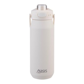 Oasis Ceramic Lined Stainless Steel Triple Wall Insulated 'Capri' Drink Bottle with Quick Release Lid 750 ml - Alabaster