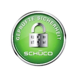 SCHÜCO Window handle with push button, black, window handle with lock button as child safety lock and burglary protection from brand manufacturer Schüco