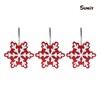 Sunlit Christmas Shower Curtain Hooks Snowflakes Shower Curtain Rings, Resin,
