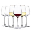 HAKEEMI Wine Glasses Set of 6, 12 oz Red &