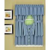 Today's Curtain Orleans 38" Swag Pair Tambour Scallop Edge Curtain, Blue, 60" W X L