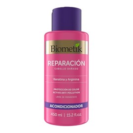 Biometik Acondicionador, Shampoo para Cabello Dañado, Crea Resistencia al Quiebre y Ayuda a la Coloración del Cabello por más Tiempo, con Keratina y Arginina, 450 ml