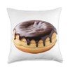 Boston Cream Donut Throw Pillow