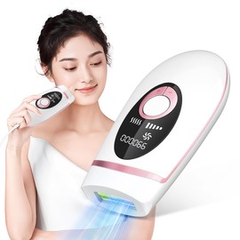 Epilator Men's Beard Hair Removal Device 990,000 Rounds 5 Levels Adjustment, Manual/Automatic Continuous Flash, Unwanted Hair Treatment, Face, Armpits, Whole Body, Unisex, Household Epilator