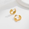 YUJIE Gold Twisted Hoop Earrings for Women Chunky Huggie Hoops