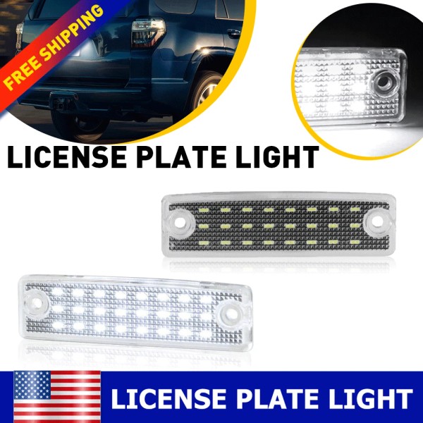 vehicle_part22 For 2001-2022 Toyota Sequoia 2PCS White LED License Plate