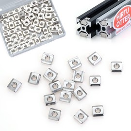40 PCS M4 Sliding T-Nuts for 2020/2040/2060 Series Aluminum Extrusion Profiles | Nickel-Plated | Corrosion-Resistant Slide-in Nuts for V-Slot/T-Slot Systems & 3D Printing DIY