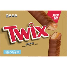 TWIX Caramel Chocolate Cookie Candy Bar Bulk Pack, Share Size, 3.02 oz Bar (Pack of 24)