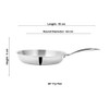 Vinod Titanium Triply Stainless Steel Fry Pan, 26 cm Dia,