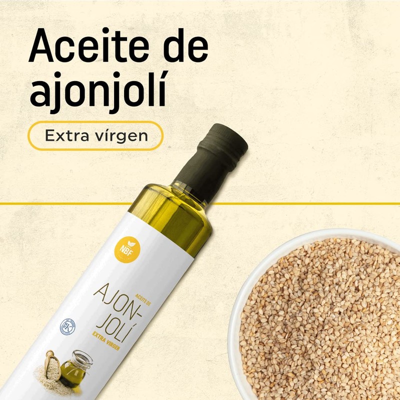 NBF Aceite de Ajonjoli 260ml Ideal para aderezar y cocinar