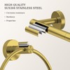 Evolvegoods Brushed Gold Toilet Paper Holder & Towel Holder, Bathroom