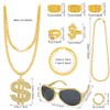 BSBUY Costume Set Rapper Hip Hop Accessories with Dollar Chain