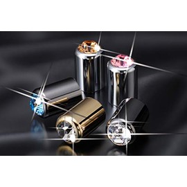 GANADOR Window Piasa (Rear Wiper Ornament) Black Diamond Crystal Chrome Base 1 Piece