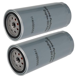 6.6 Duramax Oil Filter (5 Micron) Compatible with 2001-2019 Chevy Silverado/GMC Sierra 2500 HD 3500 HD Engine | Replaces# 114000555(Upgrade of PF2232) 2 Pack