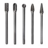 Carbide Burrs Set 5pcs JESTUOUS 1/4 Inch Shank Diameter Extended