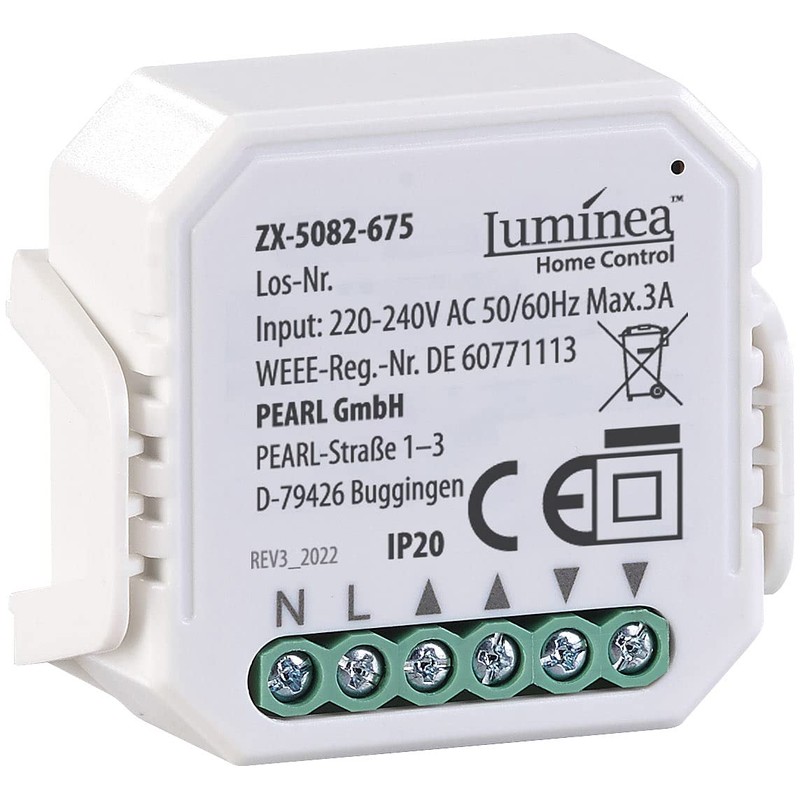 Luminea Home Control Rollo Steuerung: 2er-Set WLAN-Unterputzmodule für smarte Rollladen,