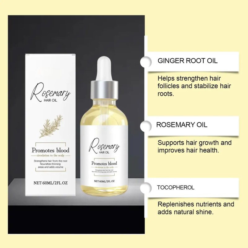 Aceite Esencial Romero For El Cuidado Del Cabello, Paquete .