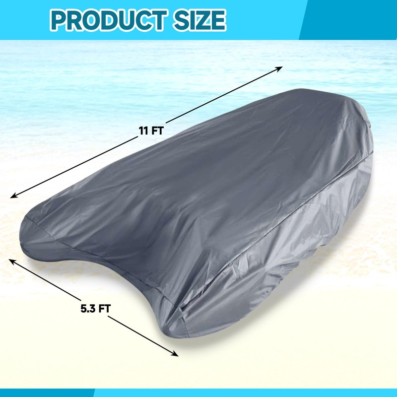 Mindsoft UV Resistant Inflatable Dinghy Boat Cover, Waterproof 420D Marine