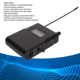 Ejoyous S2R Receiver 526-535MHz Wireless Audio Receiver Wireless Stereo In-Ear Monitoring System with Earbuds for Studio Live Performance Musician Speech