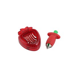 axentia Strawberry Set with Strainer and Cutter