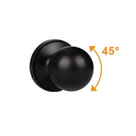 BFTECH BF-607 Series Round Door Handle/Keyed Entrance/Privacy/Passage/Dummy/Door Knobs (Passage, Black)