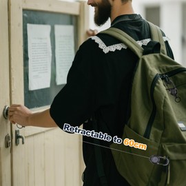 Heavy Duty Retractable Keychain, Retractable Badge Holder Reel, with 23.6'' Steel Cord,Tactical ID Badge Reel, Key Ring Outdoor (3 Color)