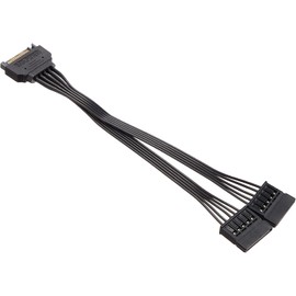 INEX S2-1501FSAC Bifurcated Power Ribbon Cable for Serial ATA 5.9 inches (15 cm), Black