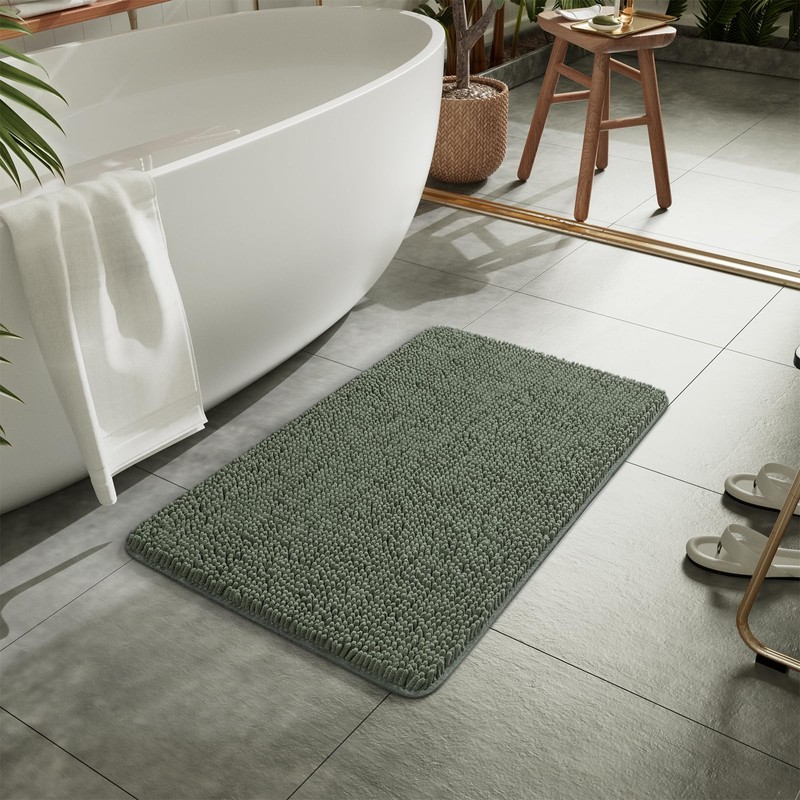 LOCHAS Luxury Bathroom Rug Shaggy Bath Mat 20 x 30