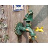 Garden Outdoor Faucet Antique Green Frog Handle Brass Single Cold