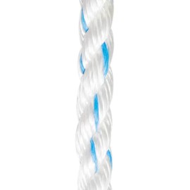 Pelican Rope Poly Dacron Rope (5/8 inch) – Twisted 3 Strand Composite Line with Polypropylene Core - Marine, Arborist, Commercial (Blue Tracer - 300 feet)