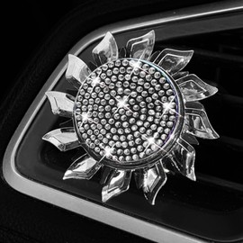 Bling Car Perfume Diffuser Vent Clip, Rotating Air Outlet Fan Car Aromatherapy Bling Car Interior Accessories, Car Decoration Accessories Bling Car Accessories for Car Interior Decoration.