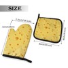 Funny Food Cheese Pattern Oven Mitts and Potholder Set-Heat Resistant