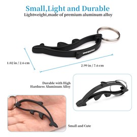 munkees Dolphin Bottle Opener Keychain 2 Pack Aluminium Key Beer Opener, Outdoor Travel Accessories Black