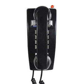 TelPal Analog Wall Phone with Cord, Classic Corded Wall Mounted Telephones Landline, Vintage Extra Loud Phone Ringer Landline Phones with Handset Volume Control- - Wall Mount Jack Required