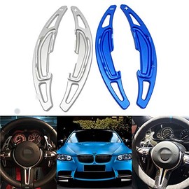 2pcs Aluminum Steering Wheel Pouches, Car Wheel Paddle Fit for M2 M3 M4 M5 X5M X6M F87 F85 F86 F80 F82 F83 F10 M6 F12 F13 320i