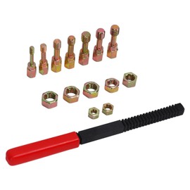 Ausla 15 Pcs Metric Tap Set Carbon Steel Tap Tool Set Repair for Nuts Bolts Bolts Universal Application