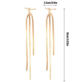 Punk Gold Snake Necklace, Chain Earrings, Drop Earrings, Irregular Earrings, Chunky Gold Hoop Earrings for Women, Lightweight Golden Beads, Hypoallergenic, 14K Gold-Plated Earrings Studs