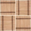 BambooMN Premium Bamboo Matchstick Coasters - 4.25" x 4.25" -