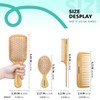 Combetter Natural Bamboo Hairbrush Set - Get Smooth, Shiny, and