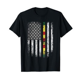 Proud Vietnam Veteran Shirt US Flag Ribbon Father Gift Tee T-Shirt