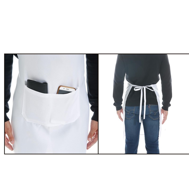 LxcshLjx 2 Pcs Chef Apron Hat Set, Adjustable Bib Chef