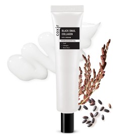 coxir coxir BLACK SNAIL COLLAGEN EYE CREAM l Black Rice, Snail Mucin, Niacinamide, Collagen l Firming, Eye Puffiness, Dark Circles l Good for Christmas Stocking Stuffers l Cruelty-Free [30ml/1.01 fl.oz]