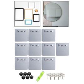 Dickly Picture Hanger Set Decorating Tools Multipurpose Wall Hanging Invisible Parts for Photo Clocks Paintings, 10pcs