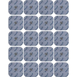 axion 20er Set Elektroden 5x5cm - kompatibel mit TENS Geräten von Sanitas (wie SEM43, SEM44) & Beurer (wie EM41, EM49) Druckknopf | Wiederverwendbare Elektroden-Pads | Medizinprodukt von axion