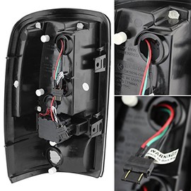 AKKON - For 00-06 Suburban Taho Yukon Yukon Denali Black LED Tail Lights Brake Lamps Pair FOR LIFTGATE MODEL