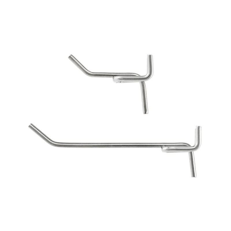 QWORK® 60 x Perforated Wall Hooks, Pegboard Hooks, Tool Wall